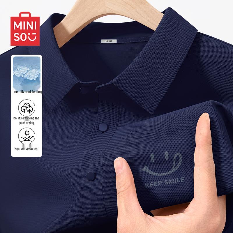 

MINISO Men s Summer Ice Silk Polo Shirt 2XL