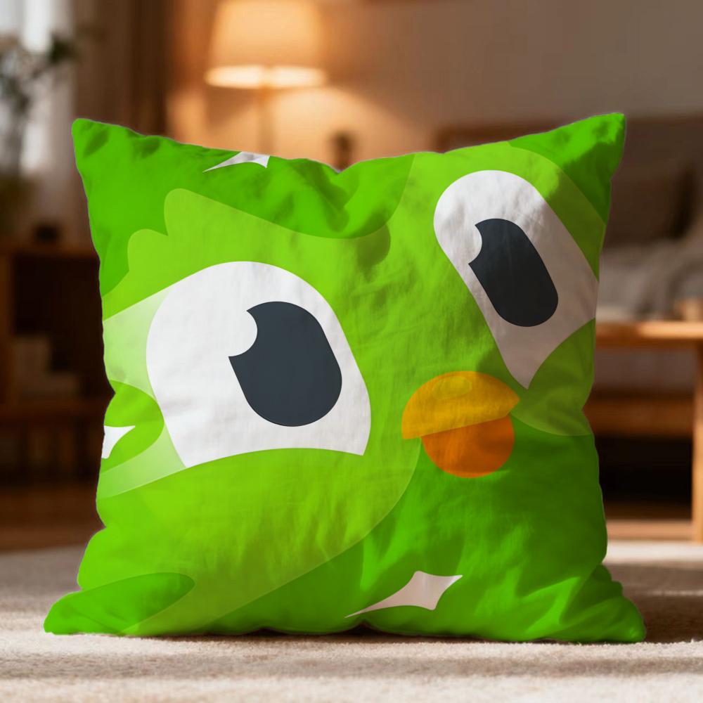 Popular D-DDuolingo Cushion Cover Soft Washable Pillow Case Multi-Scene for Couch Bed Travel Office Use