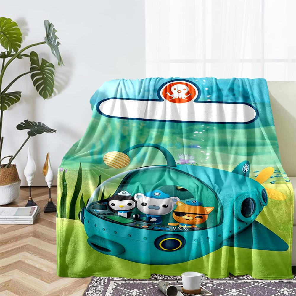 The Octonauts Theme Printed Blanket - Perfect for Couch, Bed, Travel & Outdoor Use | Machine Washable, Cozy & Durable.