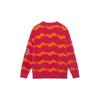Li Ning Wave Pattern Knitted Round Neck Sweater Unisex Sweater Bright-Pink AMBT051-2