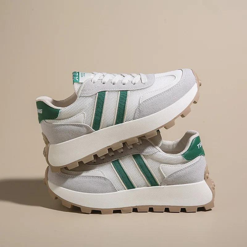 Women Shoes Thick Bottom Sneakers for Women Leather Vulcanise Shoe Breathable Casual Shoe Tenis Mujer Forrest Gump Shoes