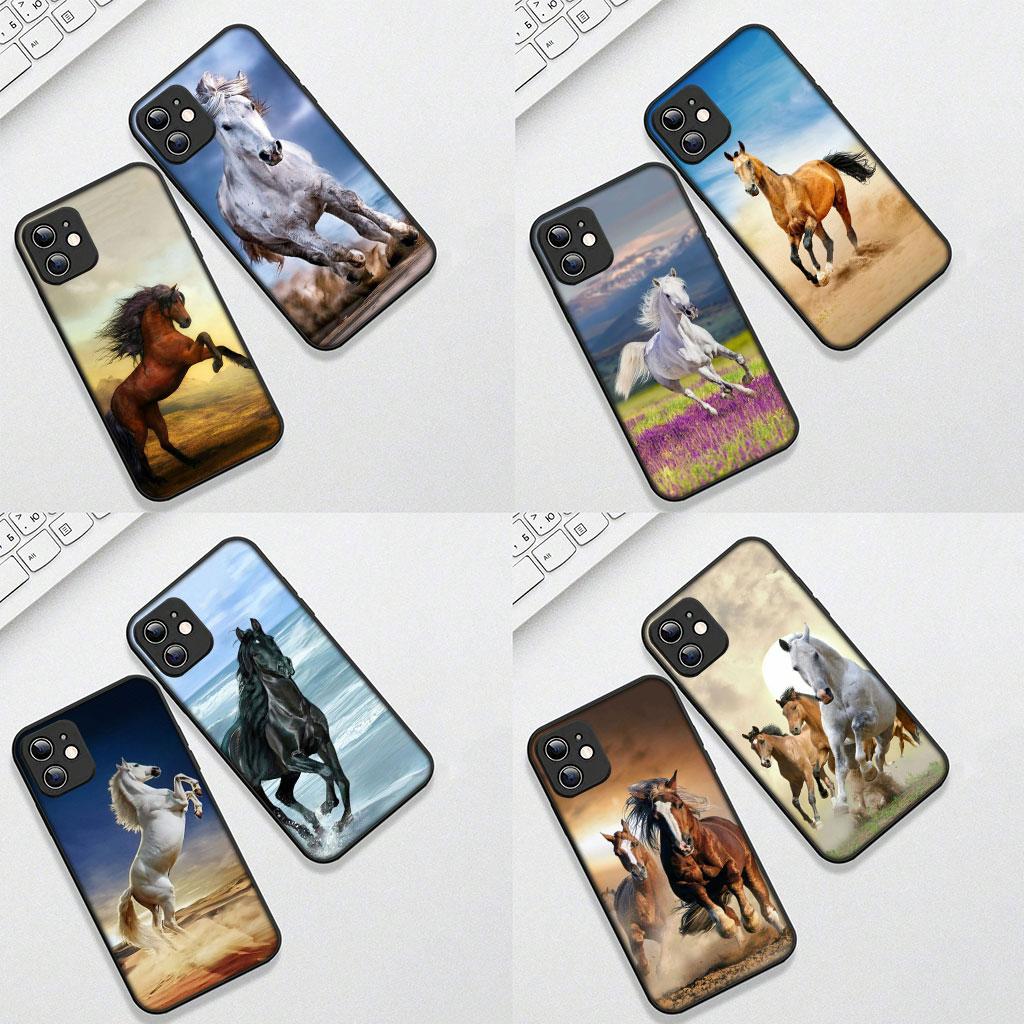 Cover for Samsung Galaxy A05 A06 A14 A50 A51 A52 A12 A13 A17 A70 A07 A25 A26 A56 A23 M53 Phone Case Wild Free Running Horse