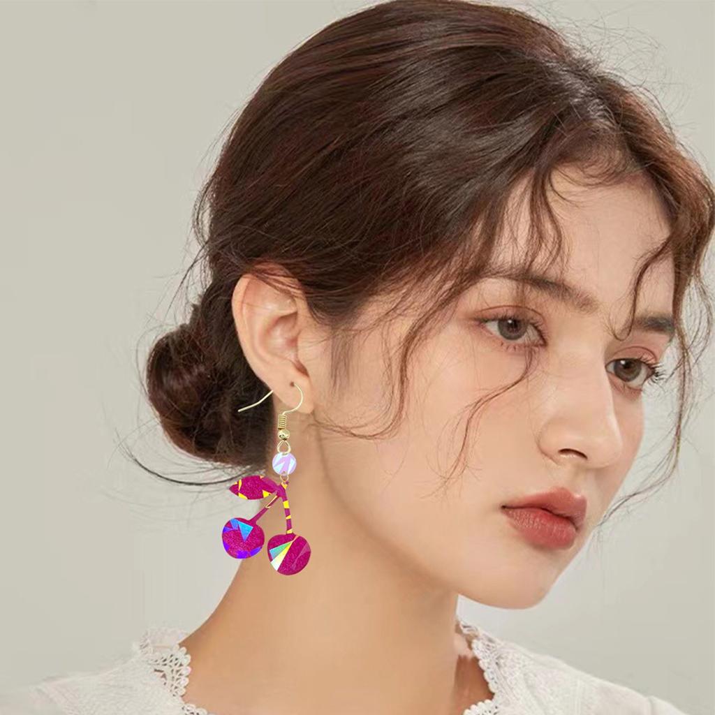 Herz Kirschform Handgemachte Ohrring Anhänger Silikonform DIY Holographische Harzform für DIY Schlüsselanhänger Schmuck Handwerk