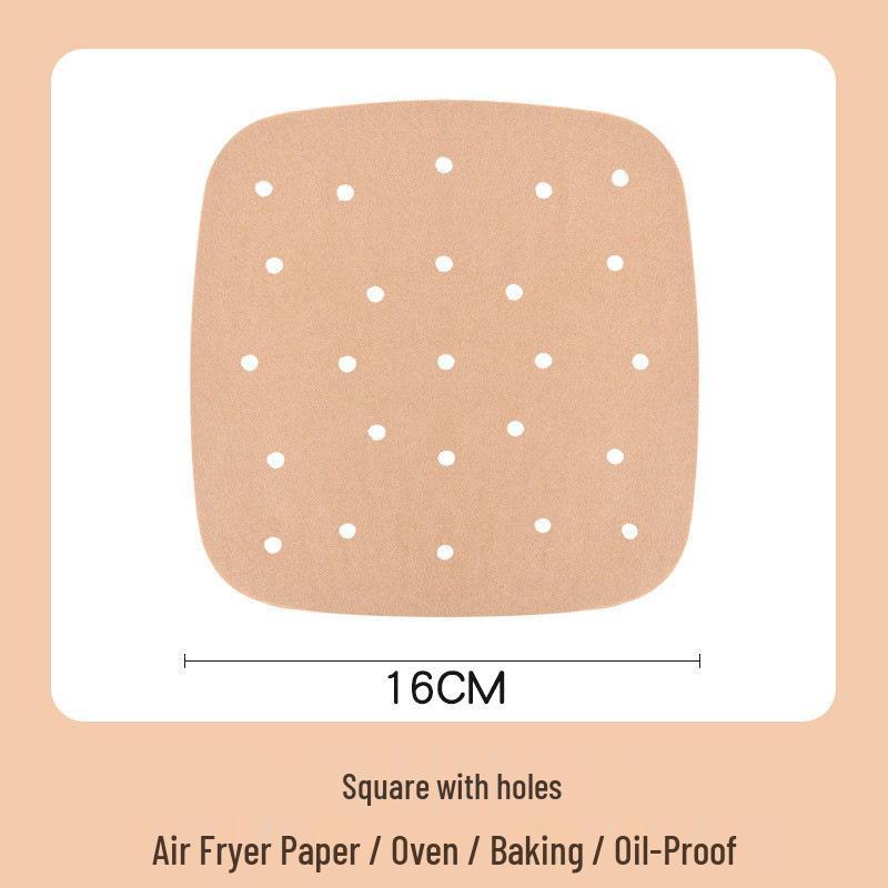 Disposable Square Air Fryer Silicone-Infused Baking Paper for Oil Absorption