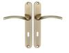 Agra Patina Long Plate Door Handle with Key Set