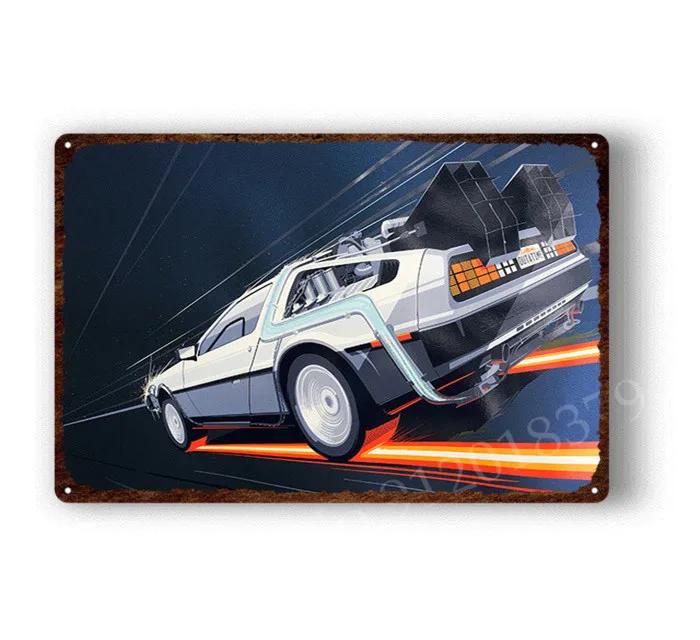 Back To The Future Poster Metal Tin Sign Vintage Home Decor Movie Wall Sticker Metal Plaque Retro Iron Painting Room Decor 30x40