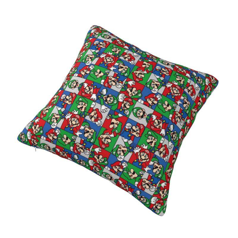 Custom Nordic Marioes Video Game Cushion Cover for Sofa Soft Manga Throw Pillow Case