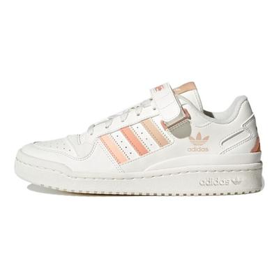 Originals Forum Low Pack Pastel Cuir Synthétique Cuir de Vachette Double Couche Chaussures de Skate Basses Baskets pour Femmes Blanc Rose GV8345