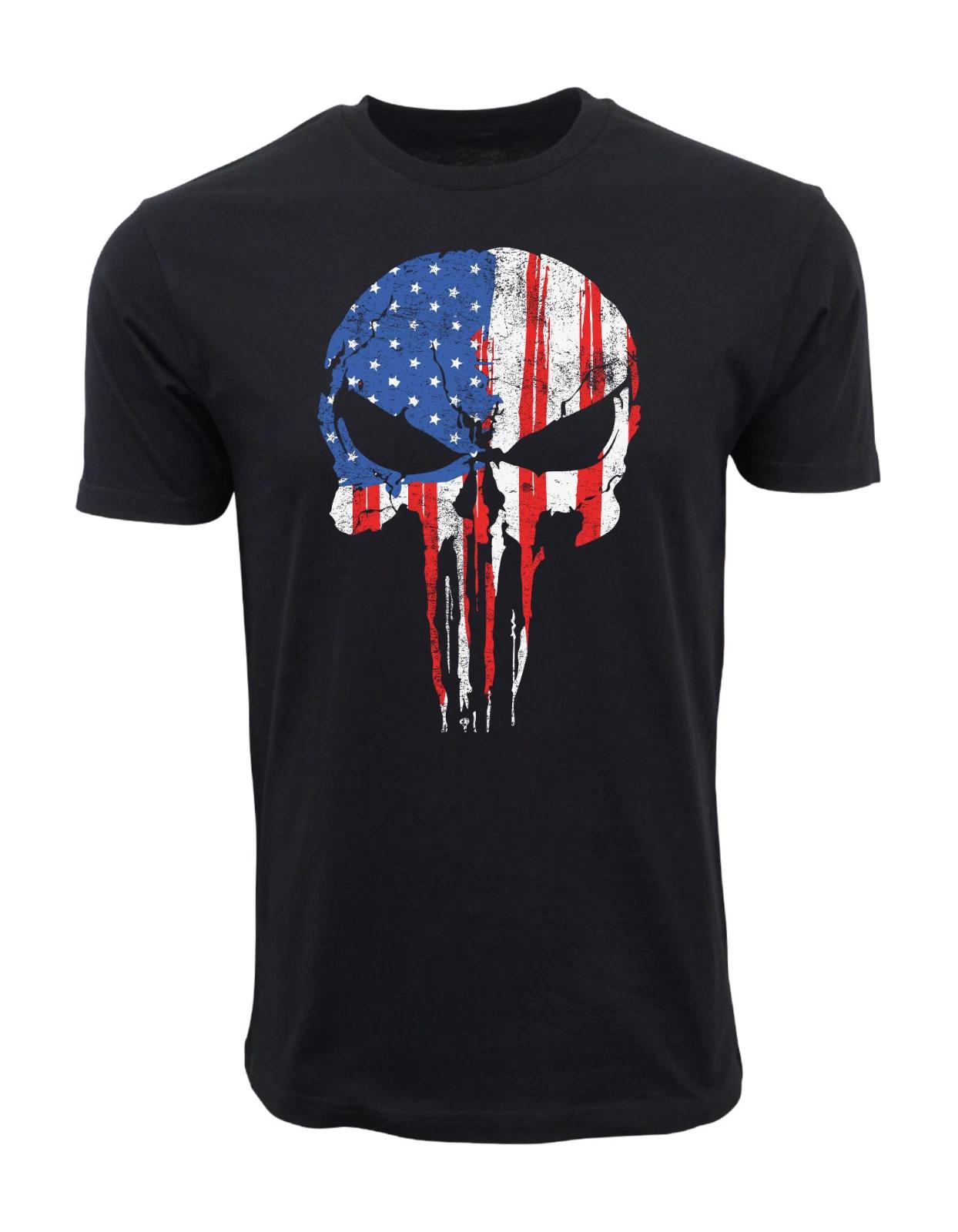 Unisex Adult Casual Movie PISHER FLAG SKULL T SHIRT T-Shirt S