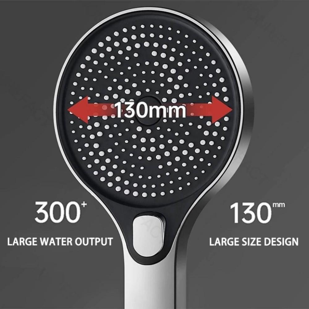 13cm Panel 3-Mode Shower Head Pressurized Technology Water-saving Shower Head  Bathroom Use