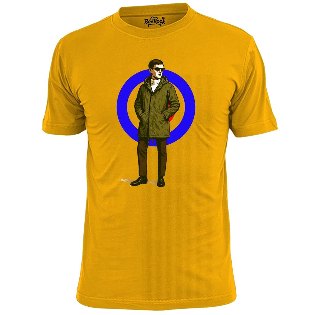 Mens Classic Mod In Parka On Target T shirt Weller Jam