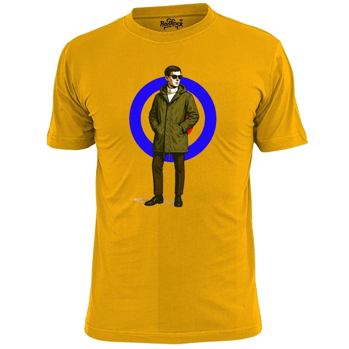 Mens Classic Mod In Parka On Target T shirt Weller Jam XL
