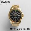 Äkta produkt från utlandet 10 års garanti. CASIO STANDARD MENS MTPVD01G-1C armbandsur. Märke män kvinnor. Analog metall design.