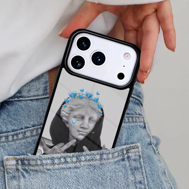 Famous Aesthetic Statue soft Phone Case for iPhone 16e 15 14 13 12 17 Pro Max Plus Air 17pro Cover Coque