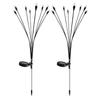 2 Pack Outdoor Swaying Solar Garden Lights 8 LED Vibrant Firefly Starburst Swaying Lights IP65 Waterproof for Lawn Hallway Patio
