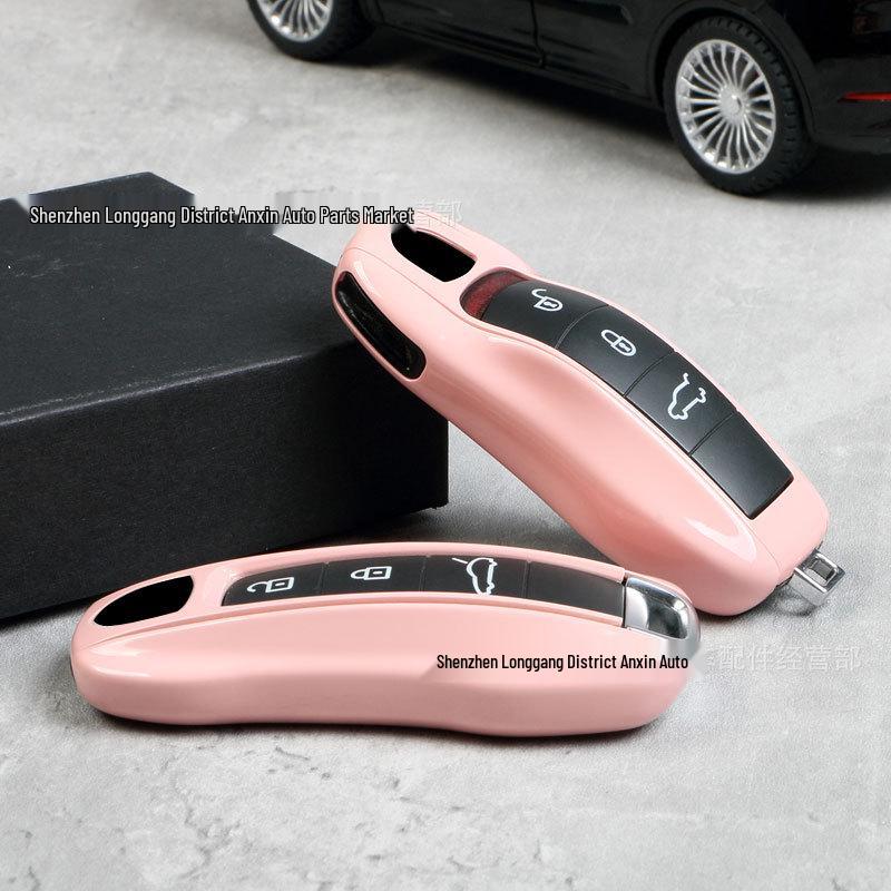 Porsche Morandi Pink Key Shell for Macan, 718, Cayenne, Panamera, Taycan