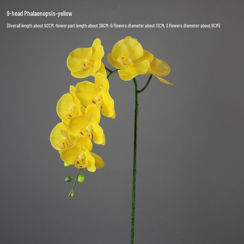 High-End PU Phalaenopsis Artificial Flowers - Single Stem for Home & Hotel Décor