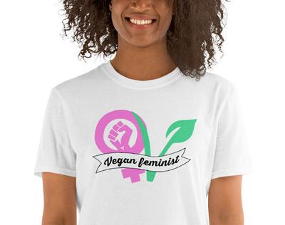 Vegan Feminist T-and Kids Tshirt, Women Rights Tee