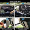 2Pcs Car Window Shade Front/Rear Side Window Sun Shade Breathable Privacy Curtain with Zipper