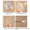 4 Pcs Transparent Adhesive Curtain Rod Brackets No Drilling Strong Load Bearing For Bathroom Bedroom Home Use