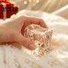 Relaxing Hand Exercises Christmas Ice Cube Squeeze Toy, Confetti Filled Stress Relief Party Favors Slow Rebound Clear for Anxiety Reduction