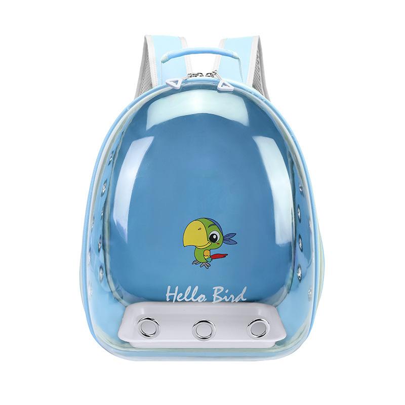Bird bag Parrot bag Go out Backpack Transparent bird cage Porous Portable gray machine Xuanfeng tiger skin