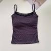 Women's Floral Lace Patchwork Sweet Suspender Vest Top with Chest Pad
