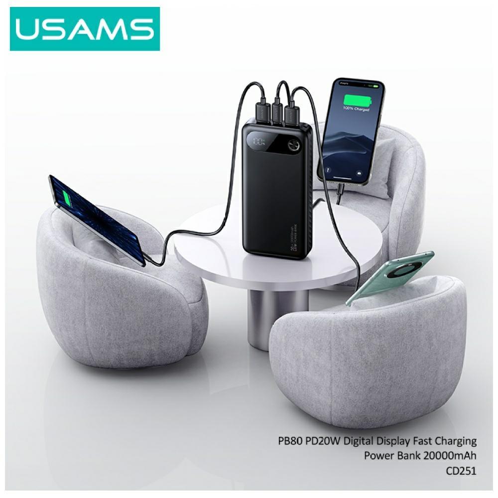 Powerbank USAMS PB80 PD20W 20000mAh white
