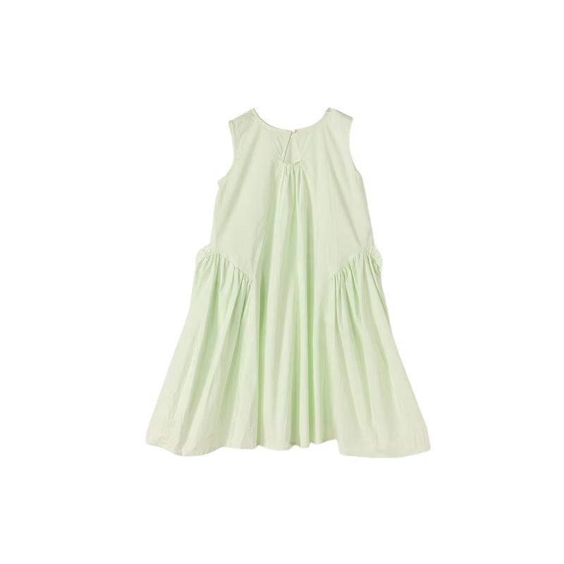 Deesha Girls  Stylish Sleeveless A-Line Cotton Dress 140