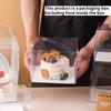 Transparent Portable Dessert Box Cake Paper Cup and Puff Pastry Thousand Layer Packaging Box Mini Baking Packaging Box Multifunctional Display Packag