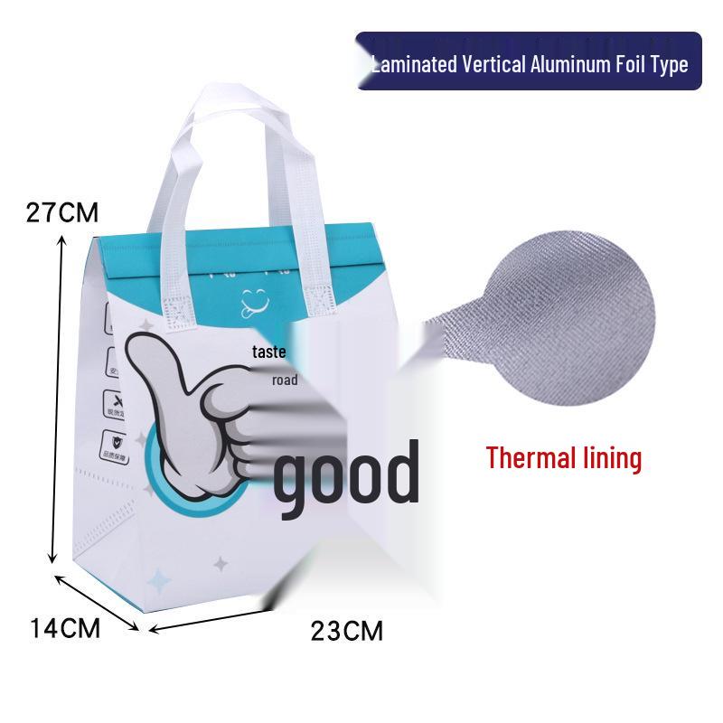 Disposable Insulated Aluminum Foil Milk Tea Bag - Chinese Style, Waterproof, Oil-Proof, Cold Storage Packaging Handbag
