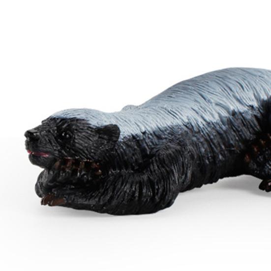 Honey Badger Figurine Realistic Simulation Wild Animal PVC Miniature Honey Badger Educational Toy for Kids