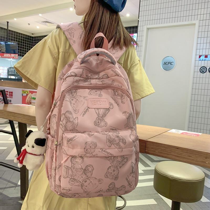 College Style Printing Student Schoolbag Spring and Summer Daily Learning Tutoring Bag New Large-capacity Backpack