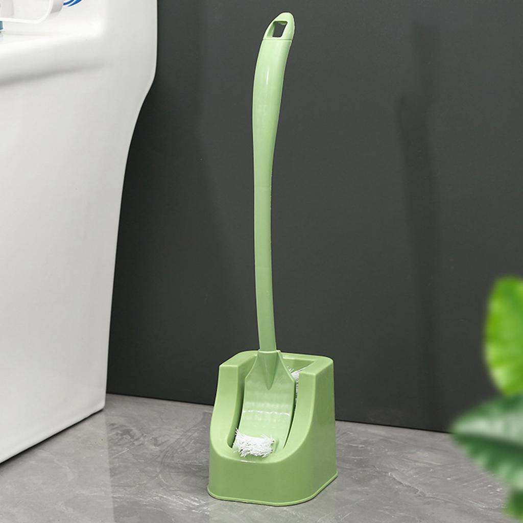 Toilet Brush Highly Efficient Wall Mounted Long Handle Ergonomic Toilet Bowl Brush Holder Set for