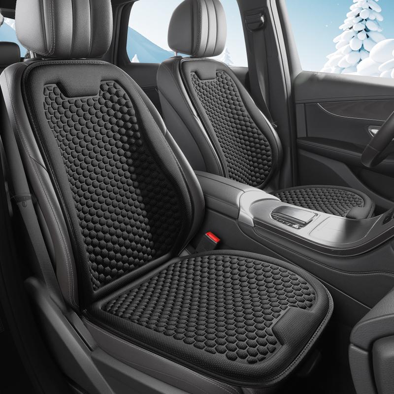 Breathable & Comfort CoolFeel Fabric Car Seat Cushions with 3D Sphere Design - All-Season Universal Fit for Most Vehicles
