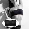 Fashion Womenswear Women Pure Colour Ventilation Strapless Seamless Push Up Tube Top Bra Underwear