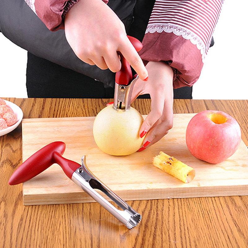 Premium Apple Corer Stainless Steel Apple Pears Core Remover Tool Fruit Cutter Seeder Slicer Knife Kitchen Vegetable Tools