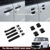 For Nissan ROOX 2025 2026 ABS Carbonfiber Black Car Outside Door Handle Shell Door Handle Door Bowl Cover Exterior Accessories