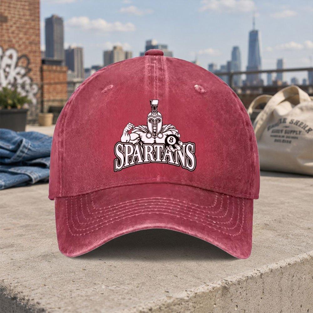 Spartan No Ball Retro Washed Baseball Cap Unisex Duckbill Hat for Casual Street Style Holiday Gift