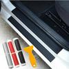 Carbon Fiber Stickers Car Door Plate Sill Scuff Cover Anti-Scratch Accessories