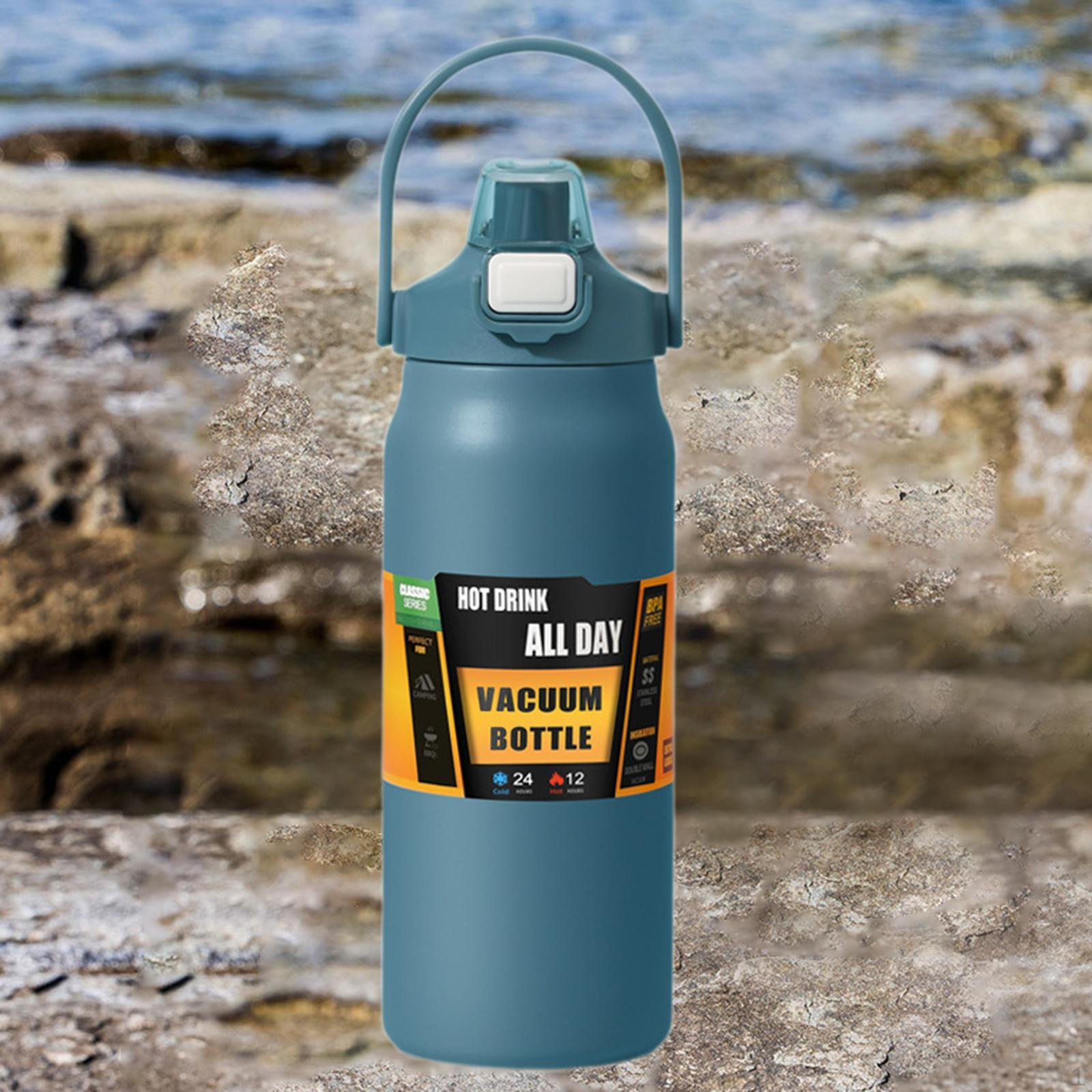 

Изолированная бутылка для воды, чайник, кружка для кофе, чашка с широким горлом, спортивный стакан для бега Blue 1200ML