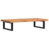 Wall Mounted Washbasin Shelf Steel Frame and Solid Beech Wood Top