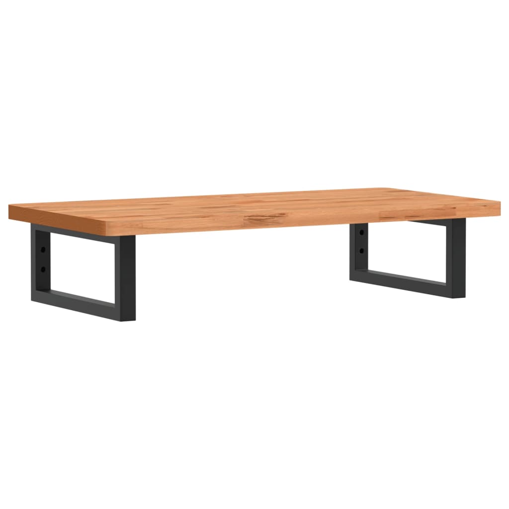 Wall Mounted Washbasin Shelf Steel Frame and Solid Beech Wood Top