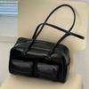 IELGY Koreanische Version der tragbaren Schultertasche im Retro-College-Stil für Damen mit großem Fassungsvermögen, lässig, für Pendler