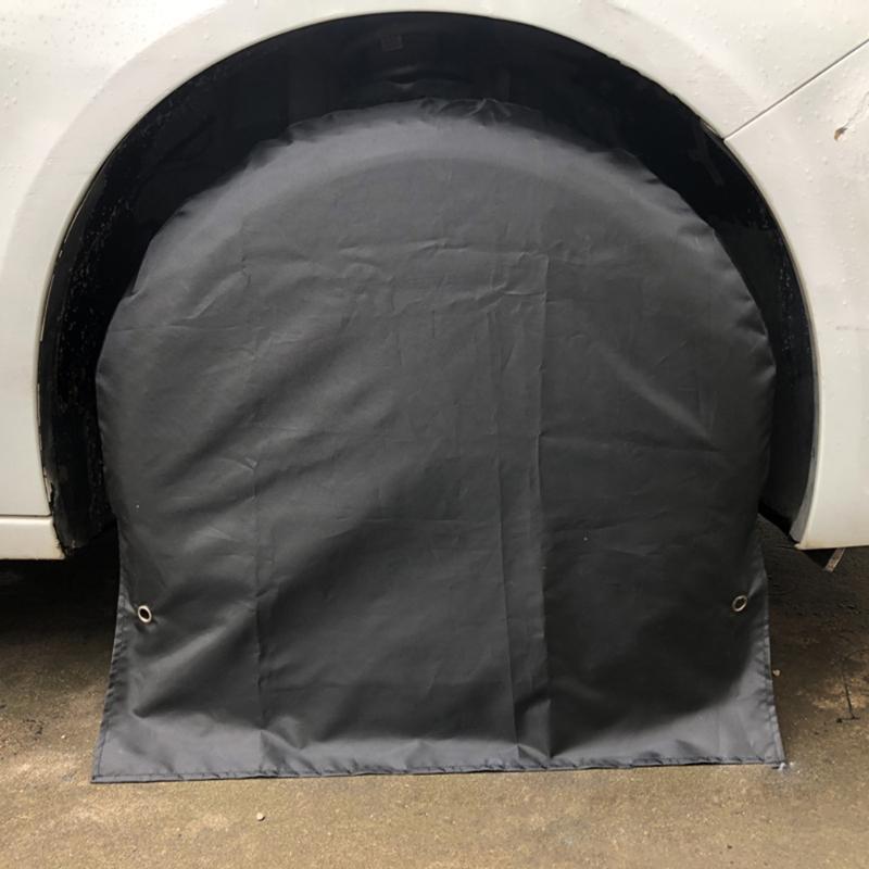 Tire Cover Trailer RV Black Waterproof UV Weather Resistant Car Tires Storage Bag RV Wheel Protector Oxford Cloth