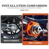 CNC Aluminum Rear Chain Adjuster Axle Block Motorcycle Accessories For DUKE 390 125 Duke390 Duke125 2024 2025 Orange With Logo