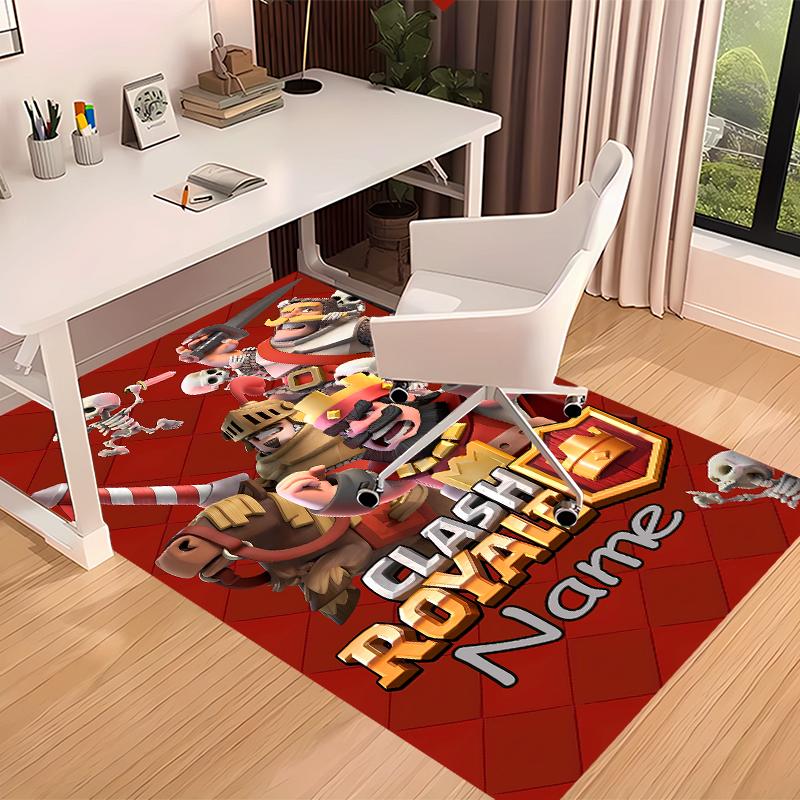 Custom Personalization Clash Royale Print Area Rug - Soft, Washable Non-Slip Indoor Mat,Living Room,Home&Office Decorative Rug