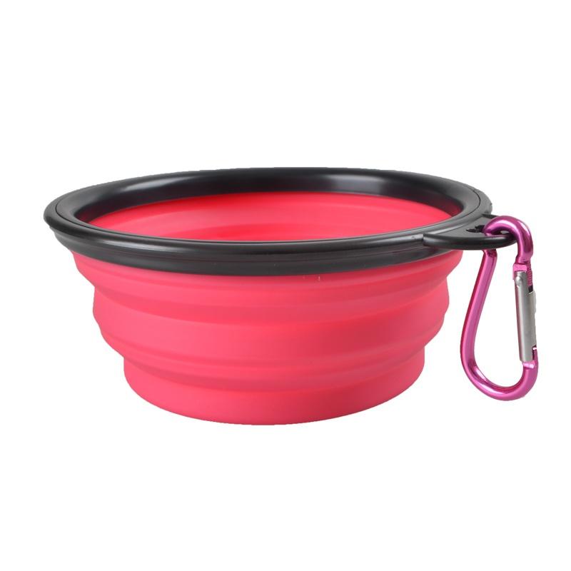 Collapsible Dog Pet Folding Silicone Bowl Outdoor Travel Portable Puppy Food Container Feeder Dish Bowl