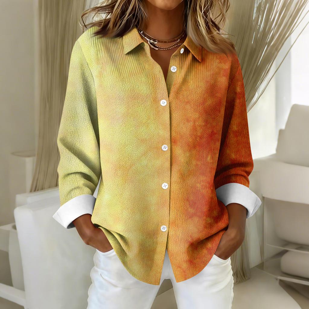 Women's Shirt Blouse Christmas Print Button Long Sleeve Casual Basic Shirt Collar Regular Top