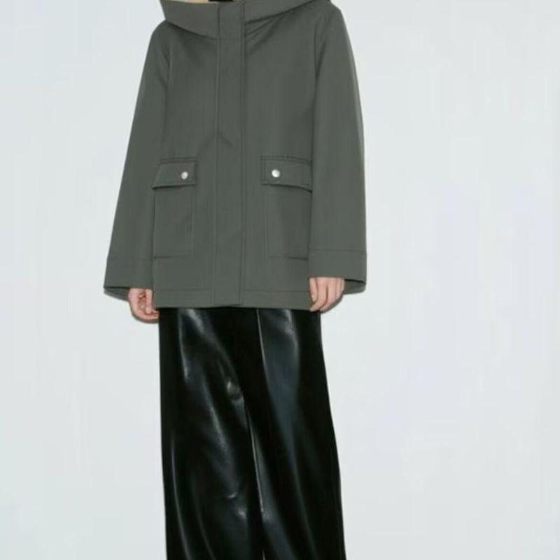 Arrival Fashion Wind Foreign Trade Women's Clothing Stylish Simple and Versatile Fleece-lined Hooded All-Matching Thickened Parka Cotton-Padded Jacket